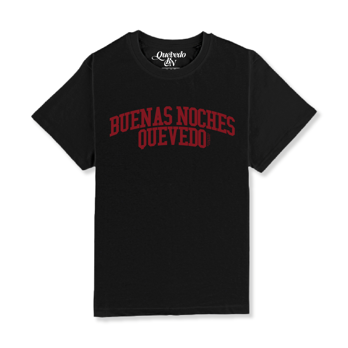 CAMISETA "QUEVEDO BUENAS NOCHES" NEGRA