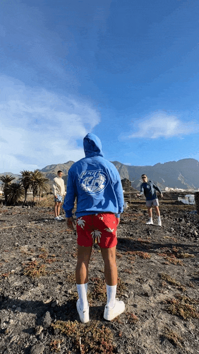 SUDADERA CON CAPUCHA "LPGC YOU KNOW" AZUL