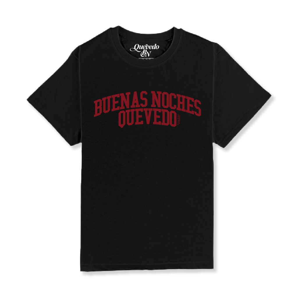 CAMISETA "QUEVEDO BUENAS NOCHES" NEGRA