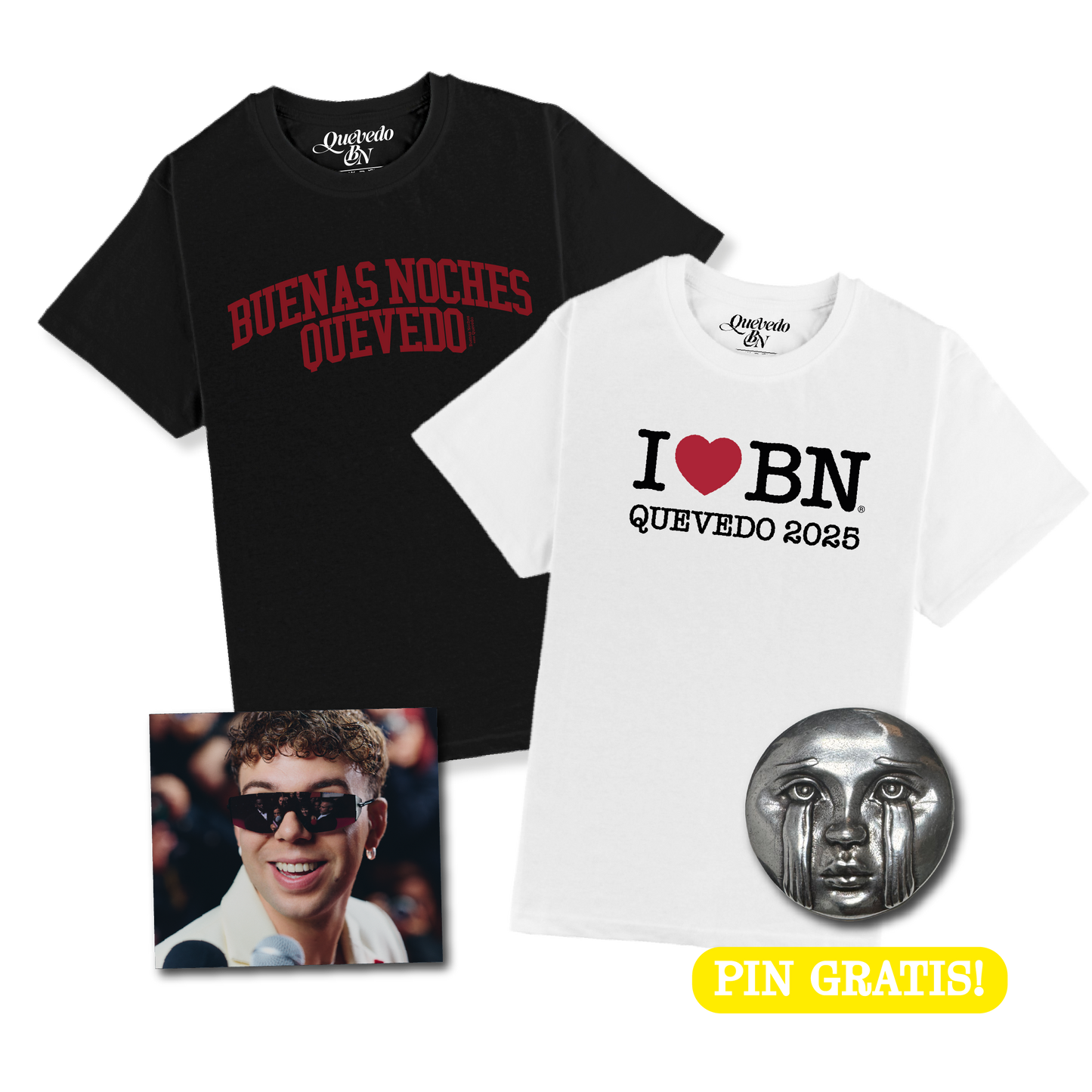 PACK BUENAS NOCHES - CAMISETA NEGRA + CAMISETA BLANCA + CD