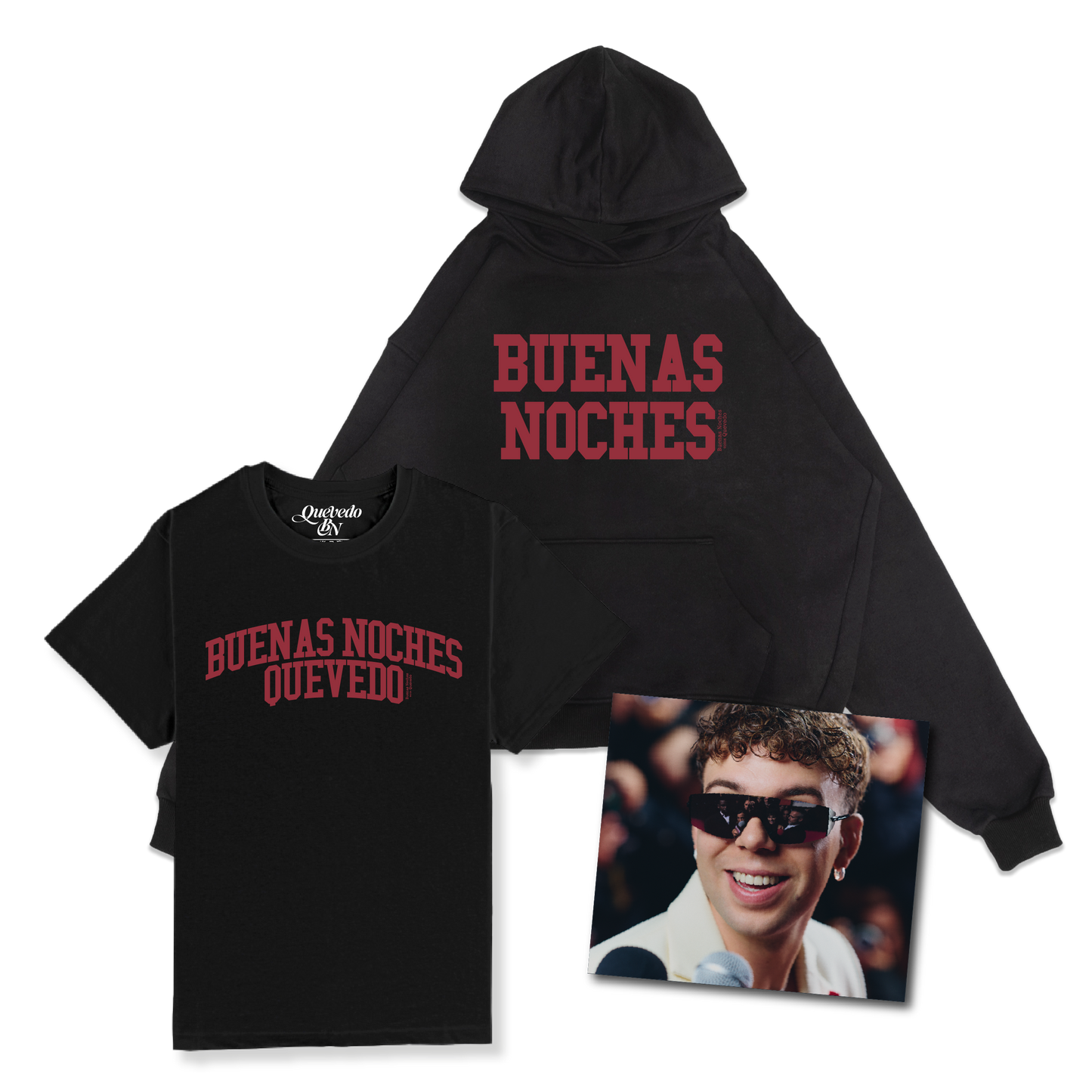 PACK BUENAS NOCHES - SUDADERA + CAMISETA NEGRA + CD