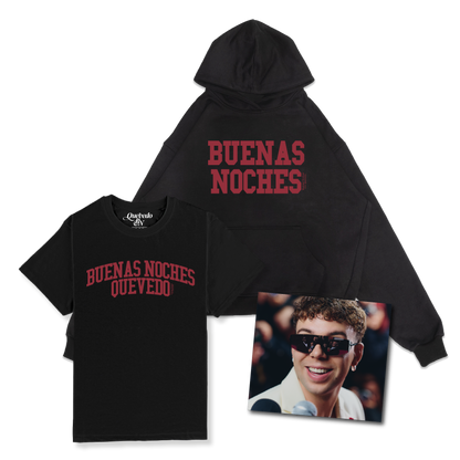 PACK BUENAS NOCHES - SUDADERA + CAMISETA NEGRA + CD