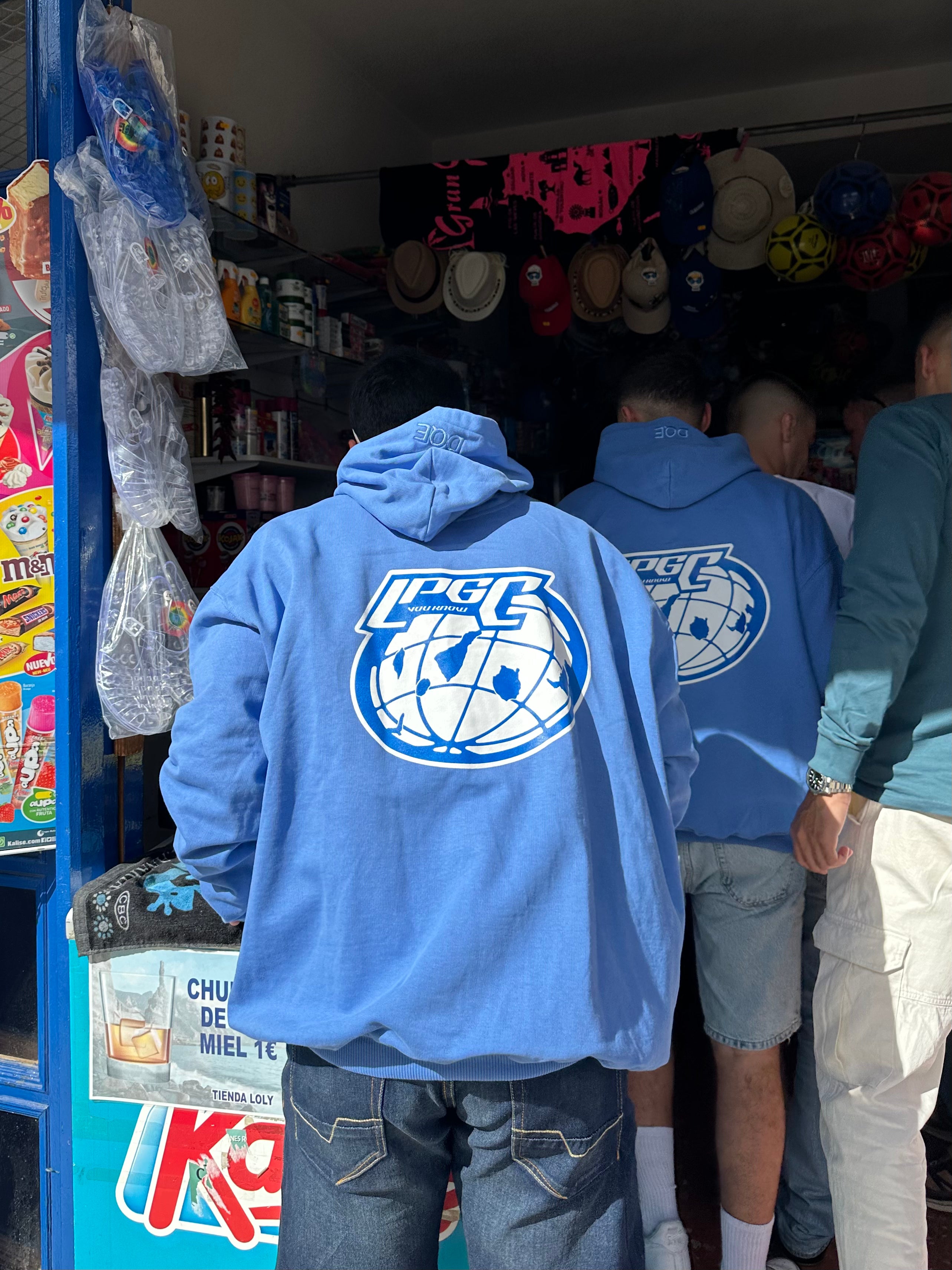 SUDADERA CON CAPUCHA "LPGC YOU KNOW" AZUL